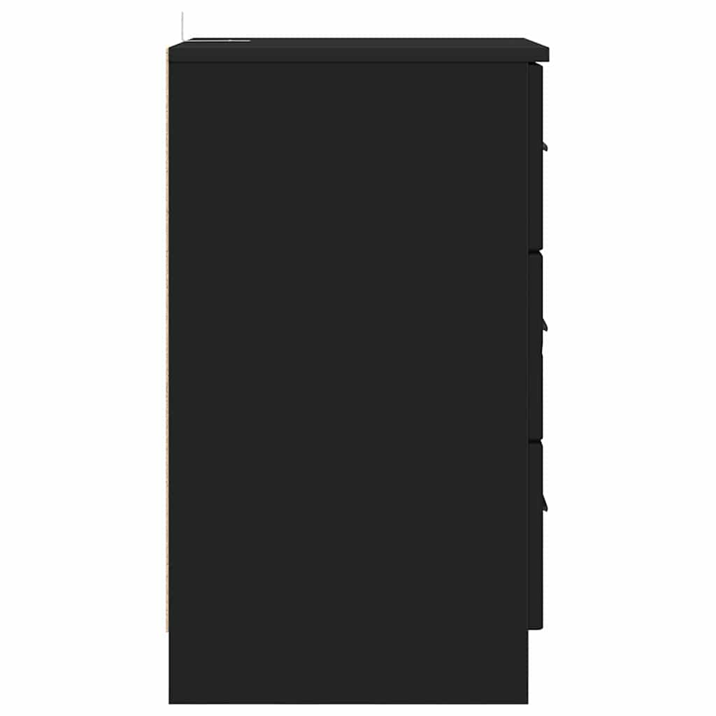 Cabinet de chevet Noir 38 x 38 x 66 cm Bois d'ingénierie - XIOS