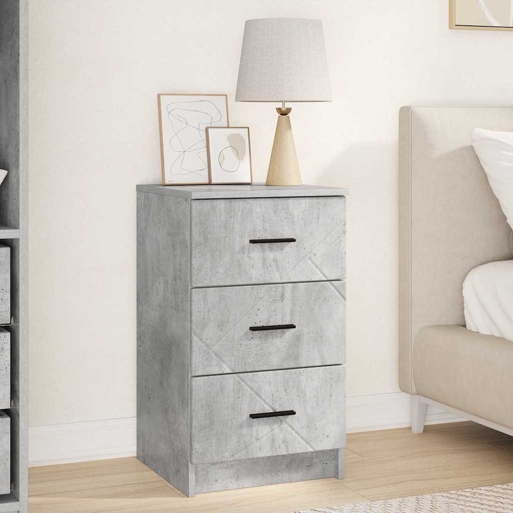 Cabinet de chevet Gris béton 38 x 38 x 66 cm Bois d'ingénierie XIOS