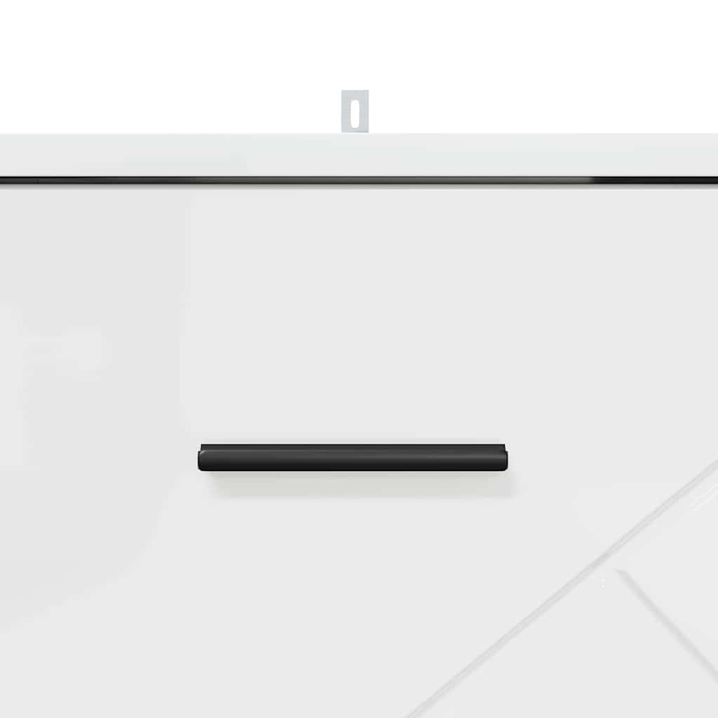 Cabinet de chevet avec tiroir Blanc brillant 38 x 38 x 66 cm - XIOS