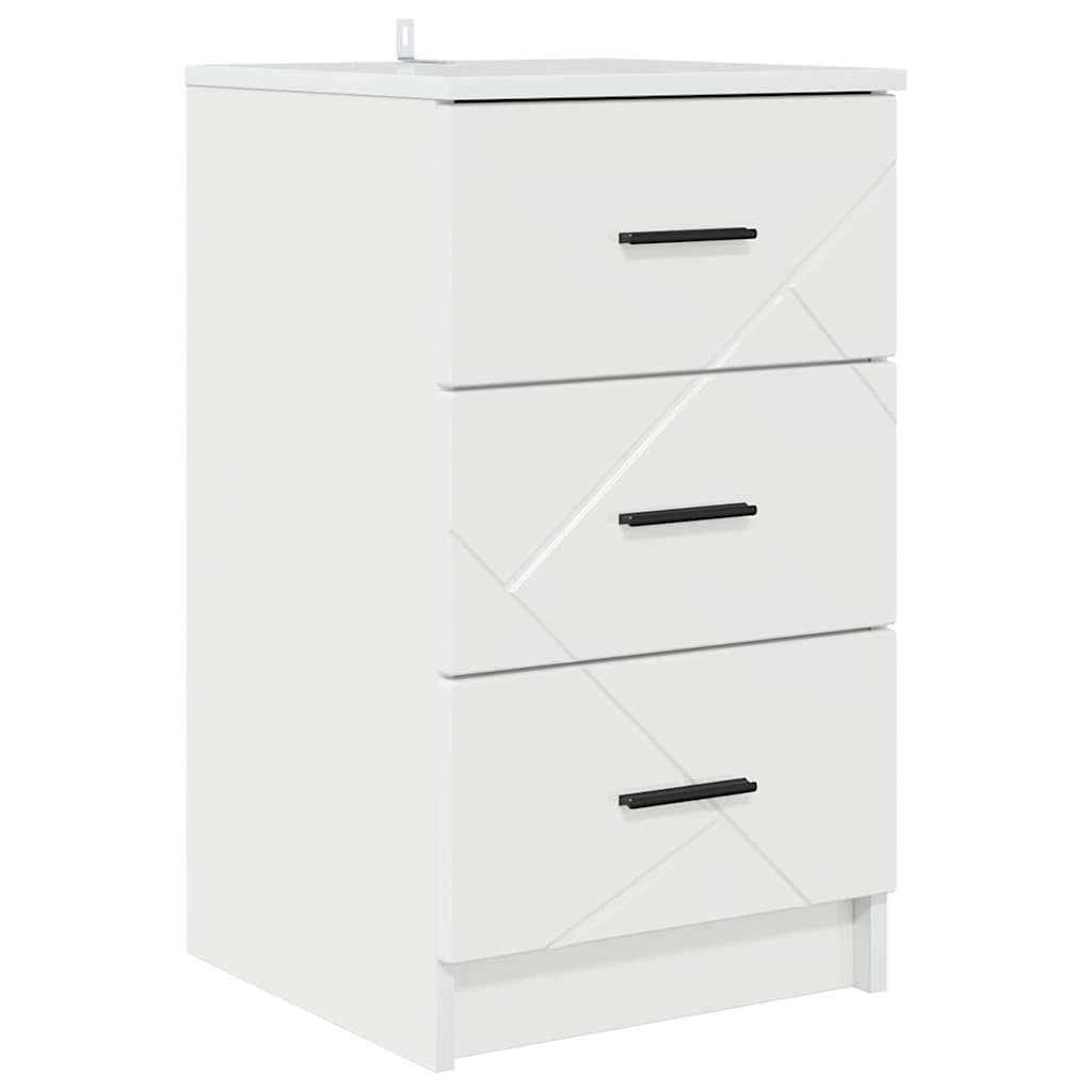 Cabinet de chevet avec tiroir Blanc brillant 38 x 38 x 66 cm XIOS