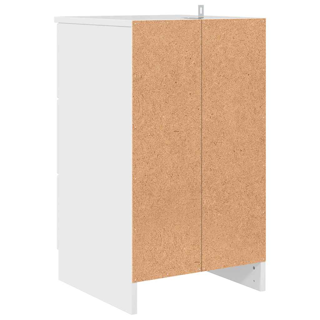 Cabinet de chevet avec tiroir Blanc brillant 38 x 38 x 66 cm - XIOS