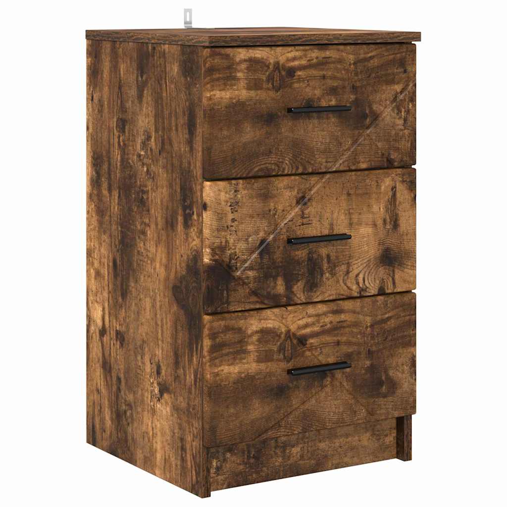 Cabinet de chevet Chêne fumé 38 x 38 x 66 cm Bois d'ingénierie XIOS