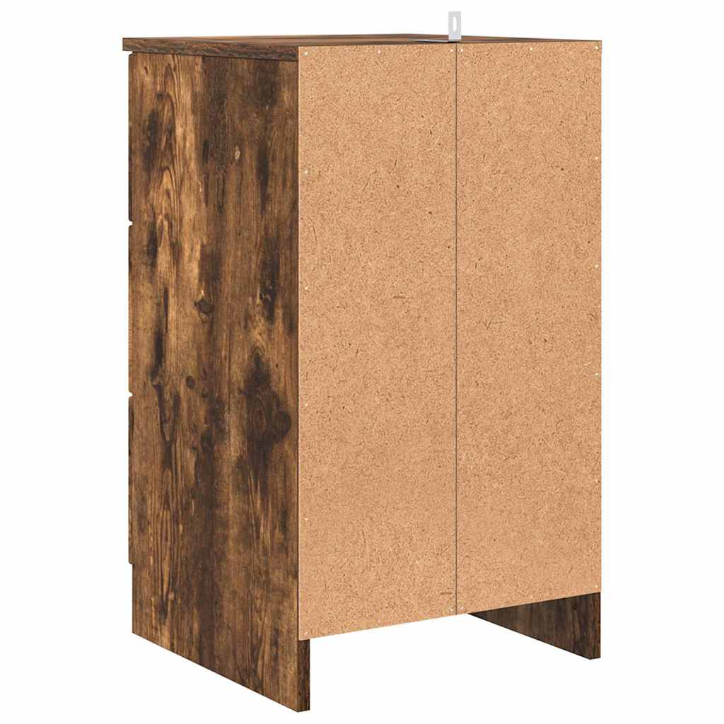 Cabinet de chevet Chêne fumé 38 x 38 x 66 cm Bois d'ingénierie - XIOS