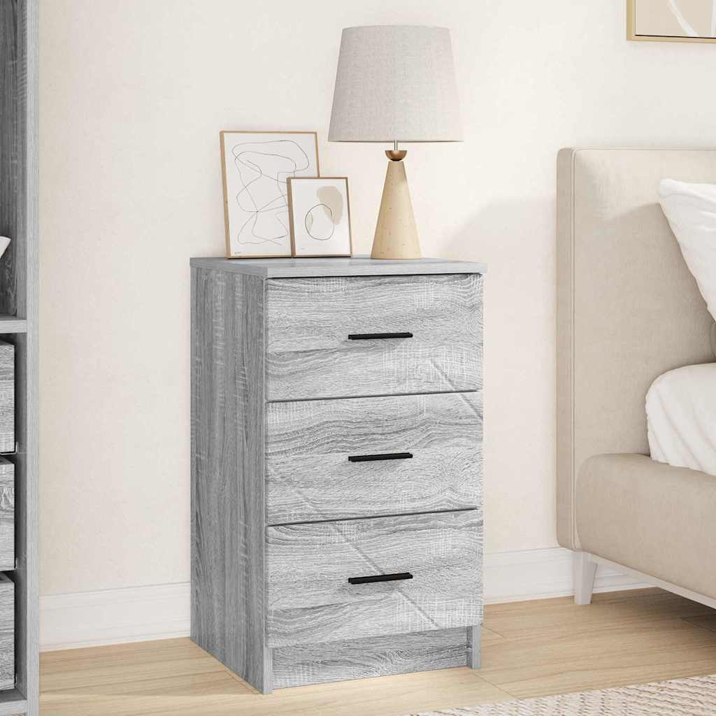 Cabinet de chevet Sonoma gris 38 x 38 x 66 cm Bois d'ingénierie XIOS