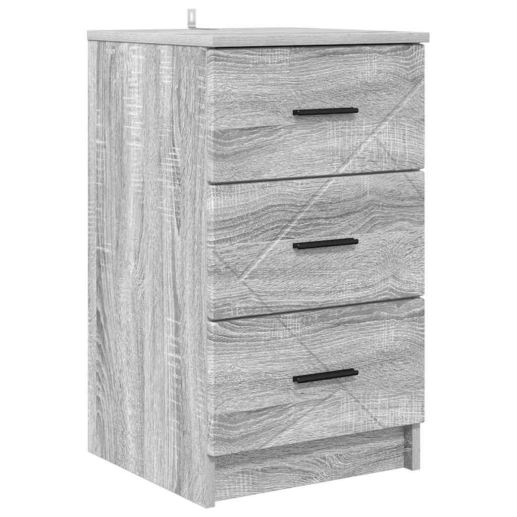 Cabinet de chevet Sonoma gris 38 x 38 x 66 cm Bois d'ingénierie XIOS