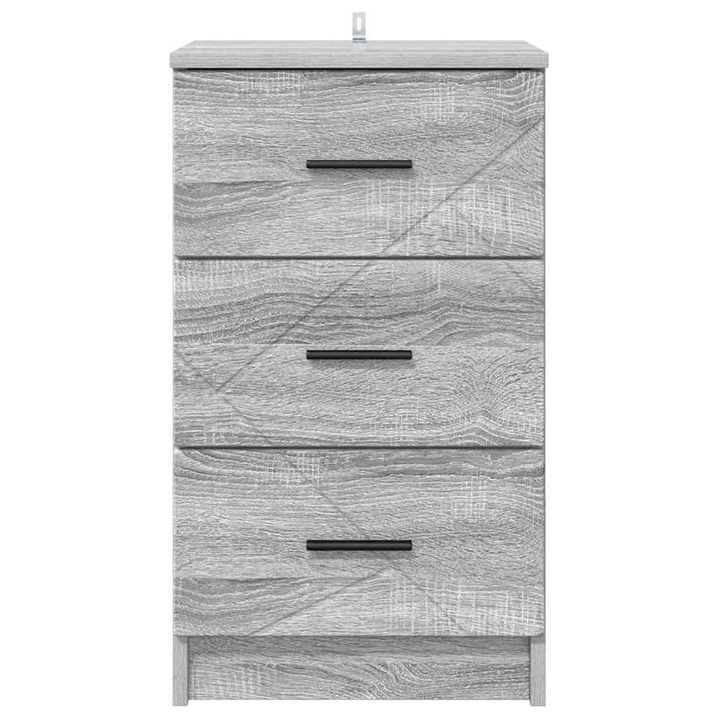 Cabinet de chevet Sonoma gris 38 x 38 x 66 cm Bois d'ingénierie - XIOS
