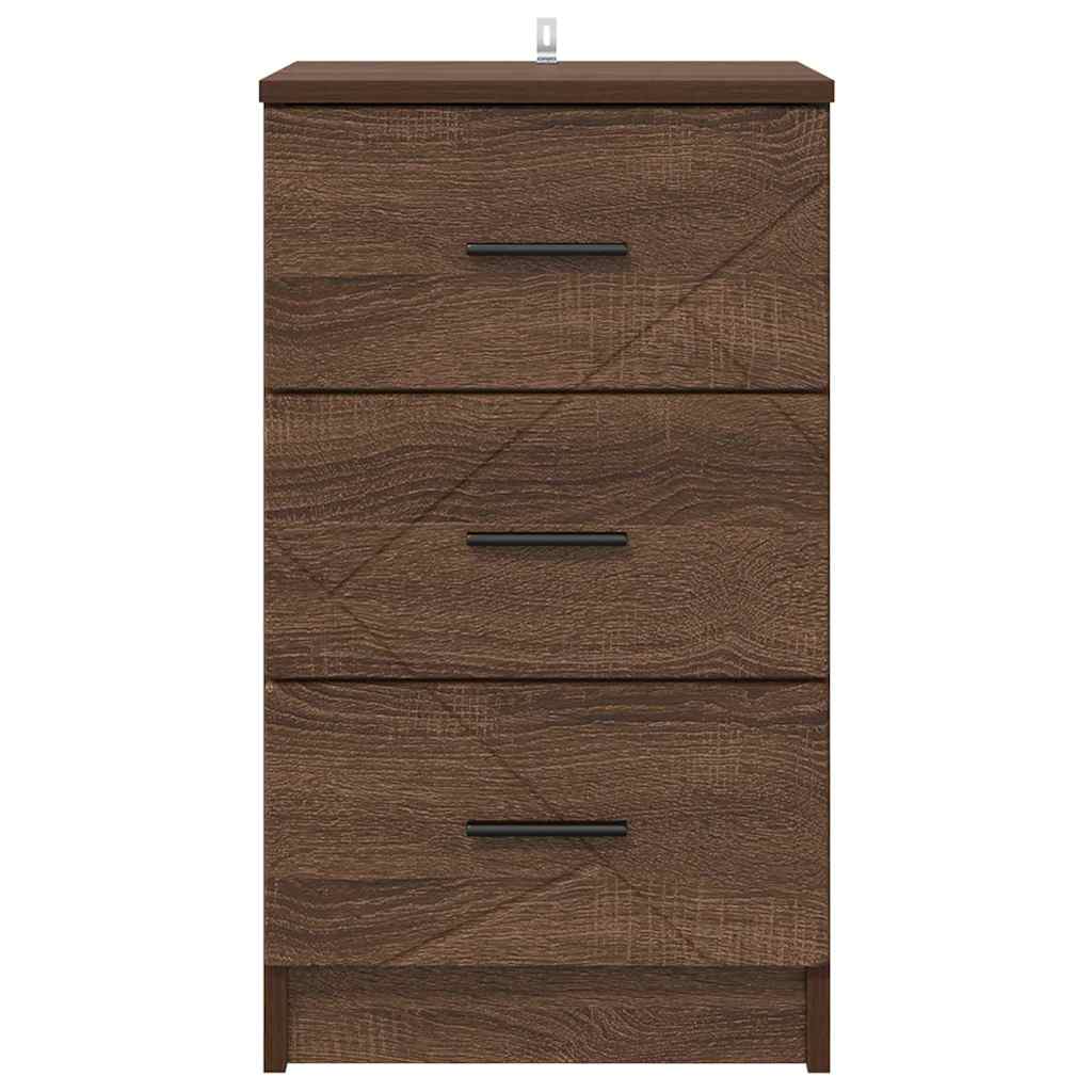 Cabinet de chevet avec tiroir Chêne marron 38 x 38 x 66 cm - XIOS