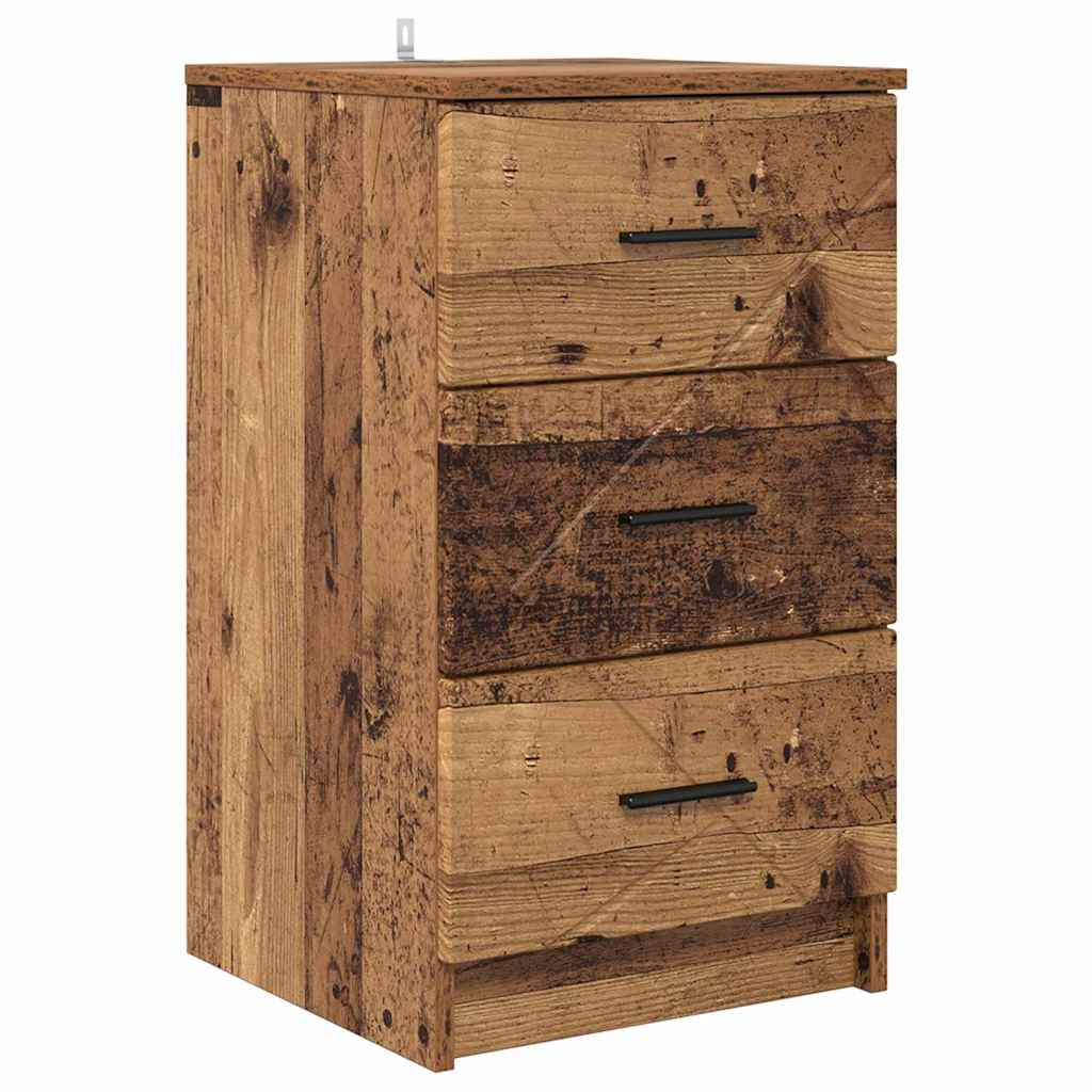 Cabinet de chevet Bois ancien 38 x 38 x 66 cm Bois d'ingénierie XIOS