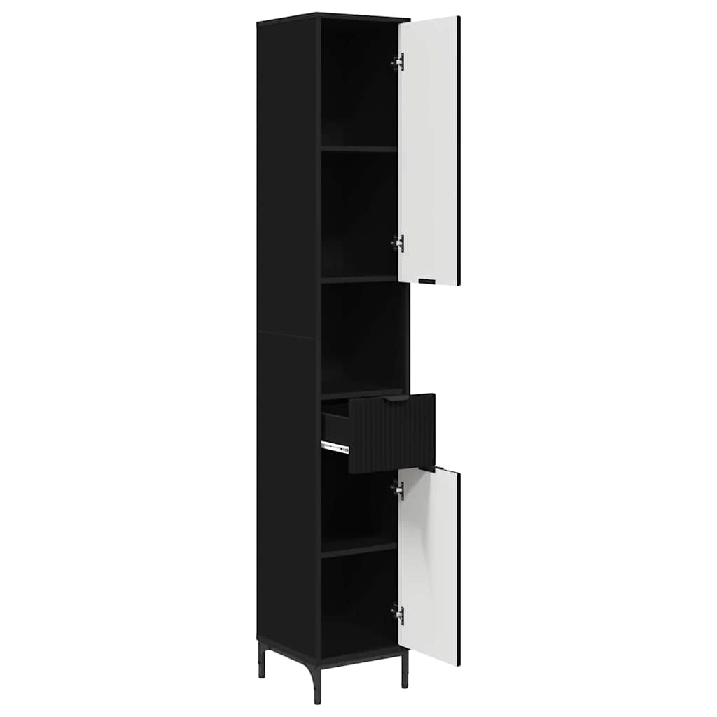 Cabinet de salle de bain Noir 31,5 x 33 x 190 cm - XIOS