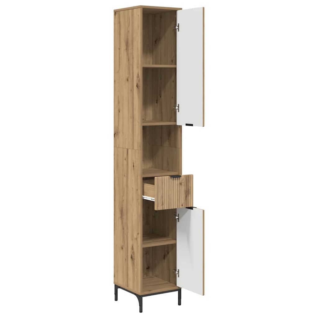 Cabinet de salle de bain Chêne artisanal 31,5 x 33 x 190 cm - XIOS