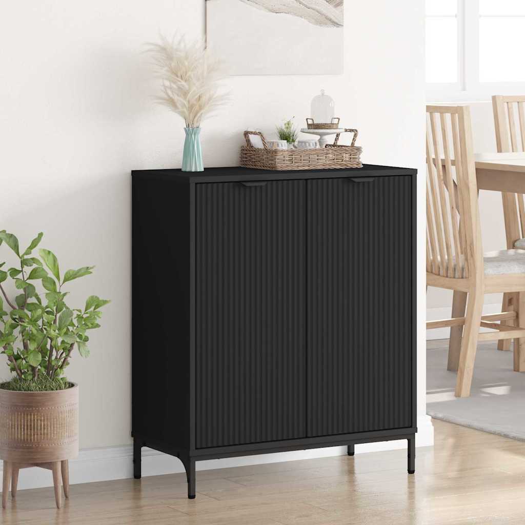 Buffet Noir 69,5 x 33 x 82 cm Bois d'ingénierie - XIOS