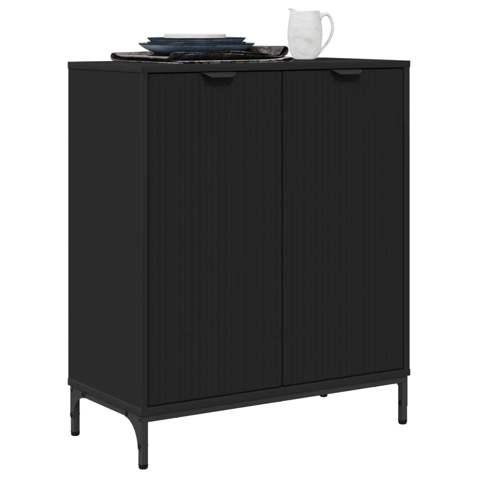 Buffet Noir 69,5 x 33 x 82 cm Bois d'ingénierie - XIOS