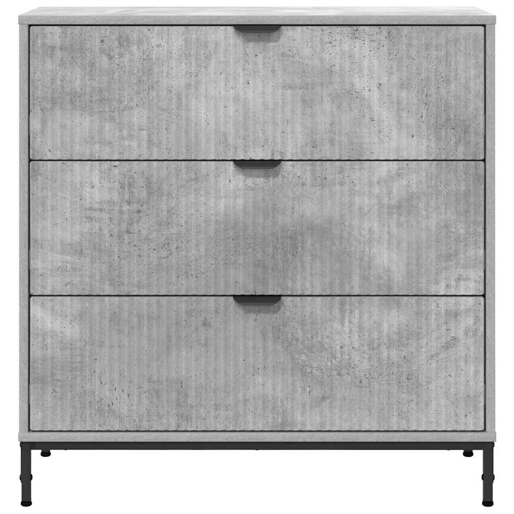 Buffet Gris béton 79,5 x 33 x 82 cm Bois d'ingénierie - XIOS