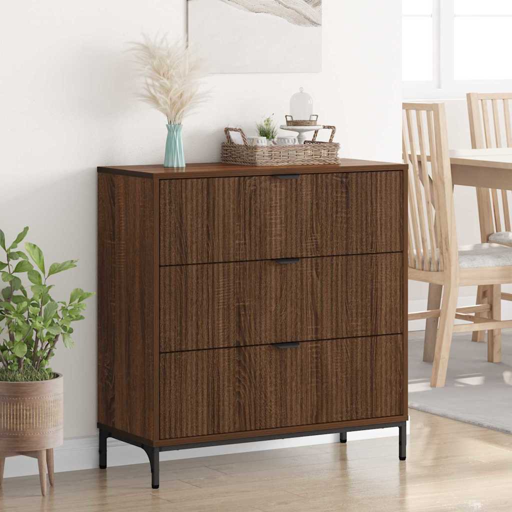 Buffet Chêne marron 79,5 x 33 x 82 cm Bois d'ingénierie - XIOS