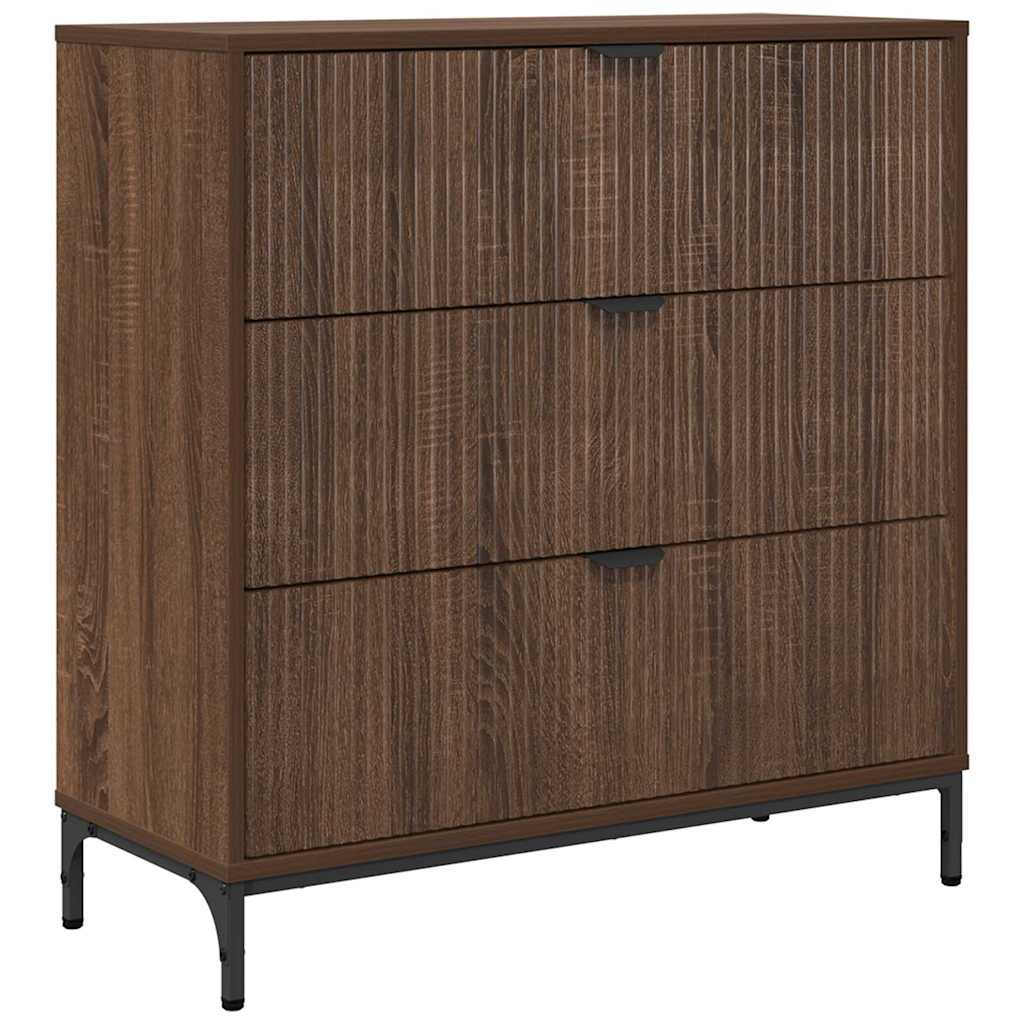 Buffet Chêne marron 79,5 x 33 x 82 cm Bois d'ingénierie - XIOS