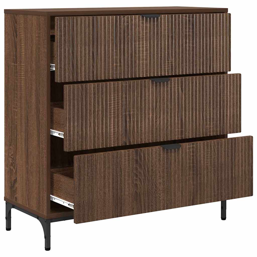 Buffet Chêne marron 79,5 x 33 x 82 cm Bois d'ingénierie - XIOS