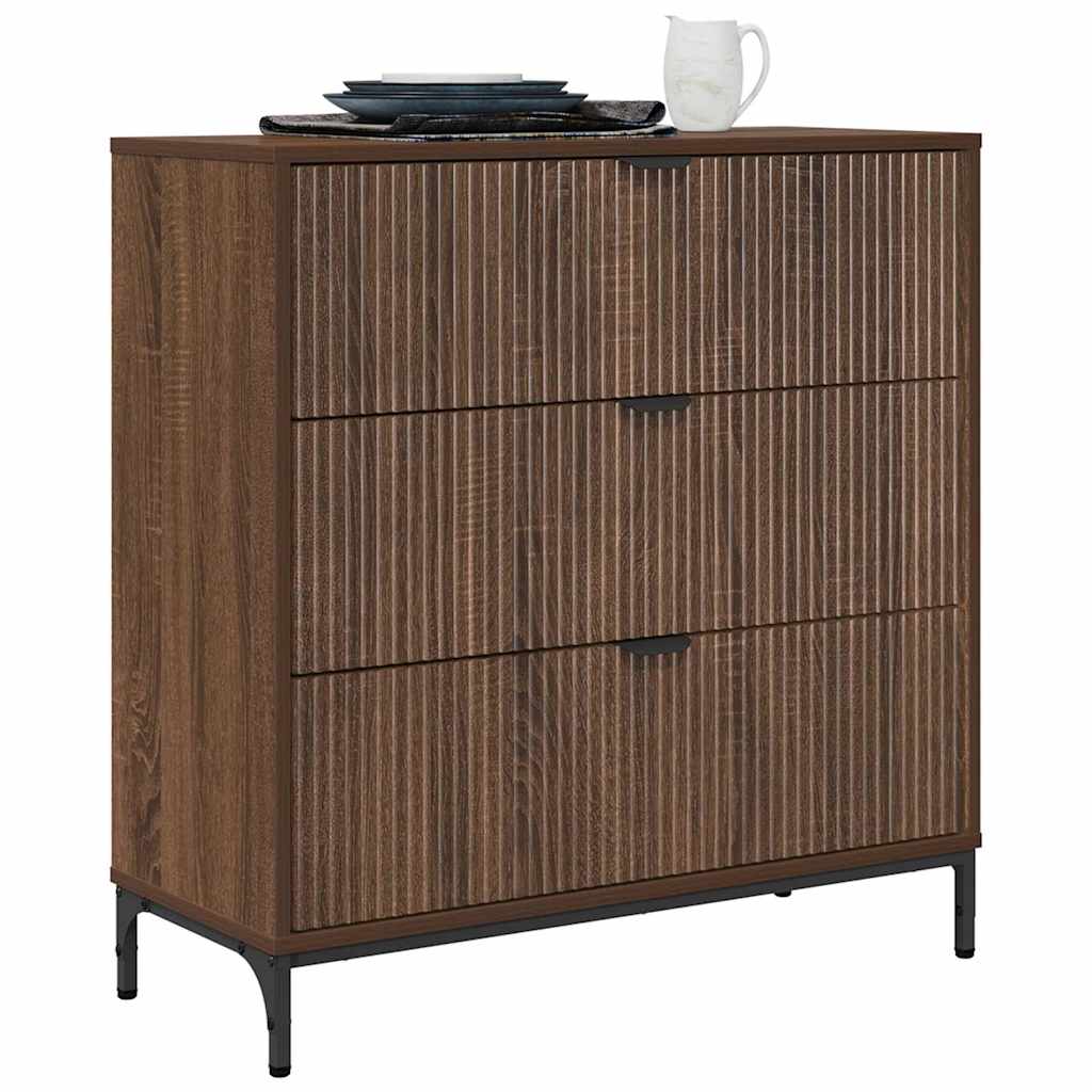Buffet Chêne marron 79,5 x 33 x 82 cm Bois d'ingénierie - XIOS