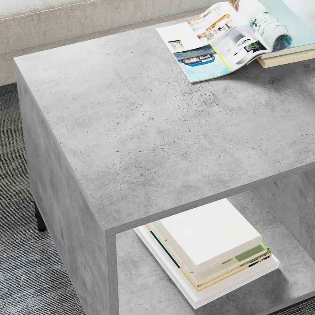 Table basse Gris béton 90 x 49 x 46 cm Bois d'ingénierie - XIOS