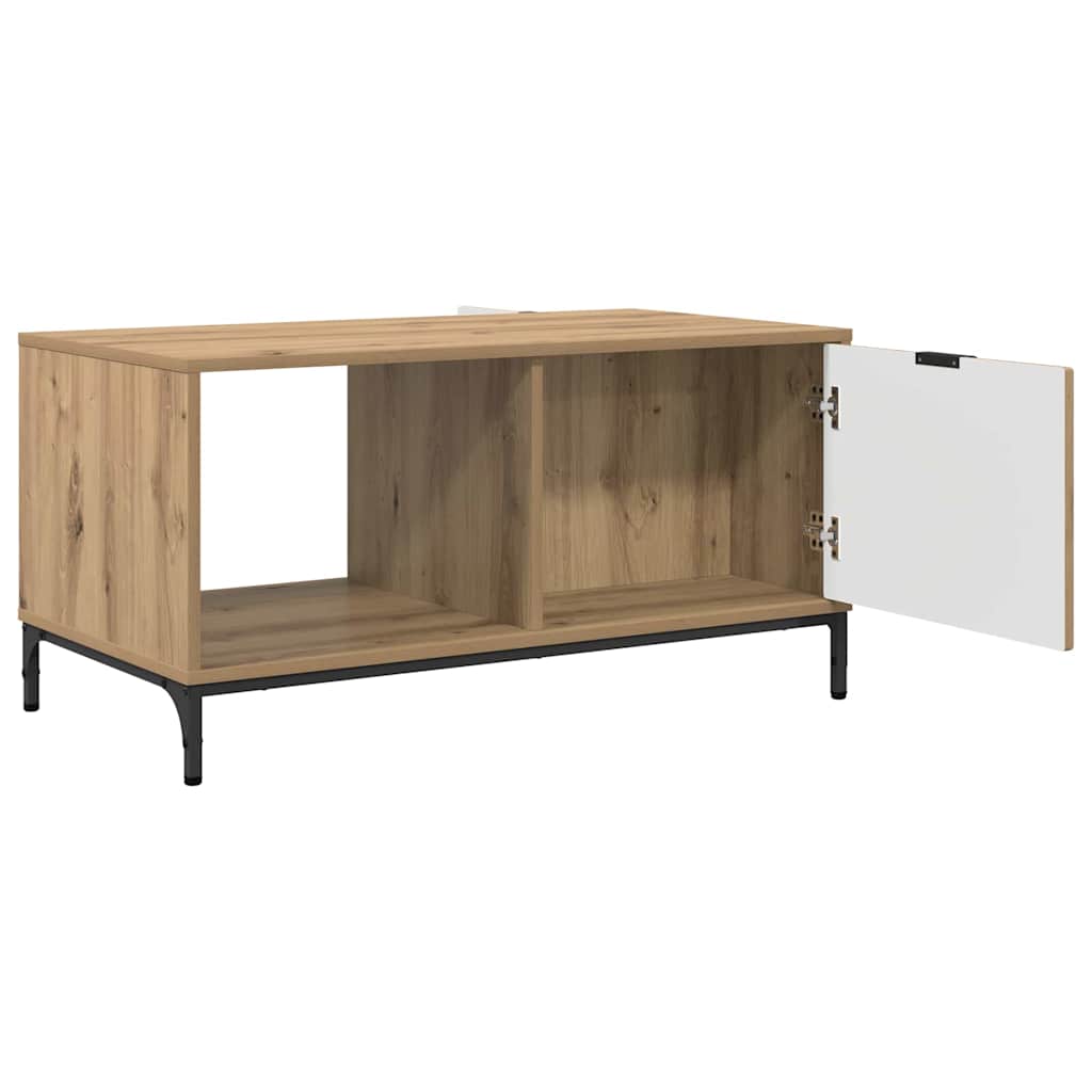 Table basse chêne artisanal 90 x 49 x 46 cm Bois d'ingénierie XIOS