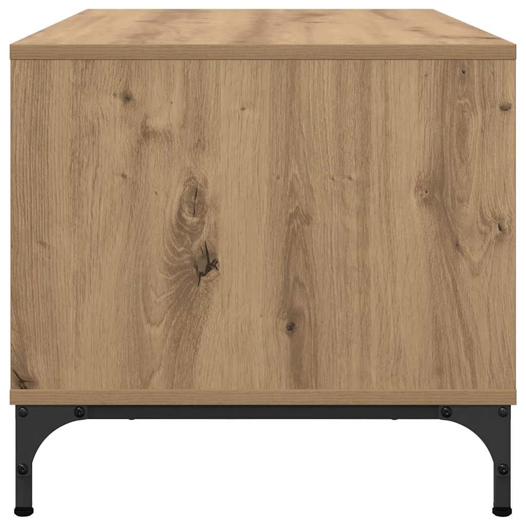 Table basse chêne artisanal 90 x 49 x 46 cm Bois d'ingénierie XIOS