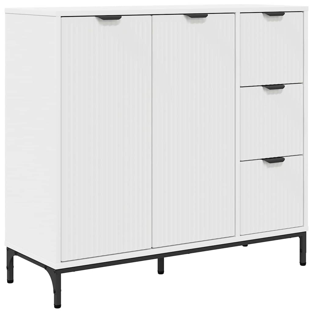 Buffet avec tiroir Blanc 89,5 x 33 x 82 cm Bois d'ingénierie - XIOS