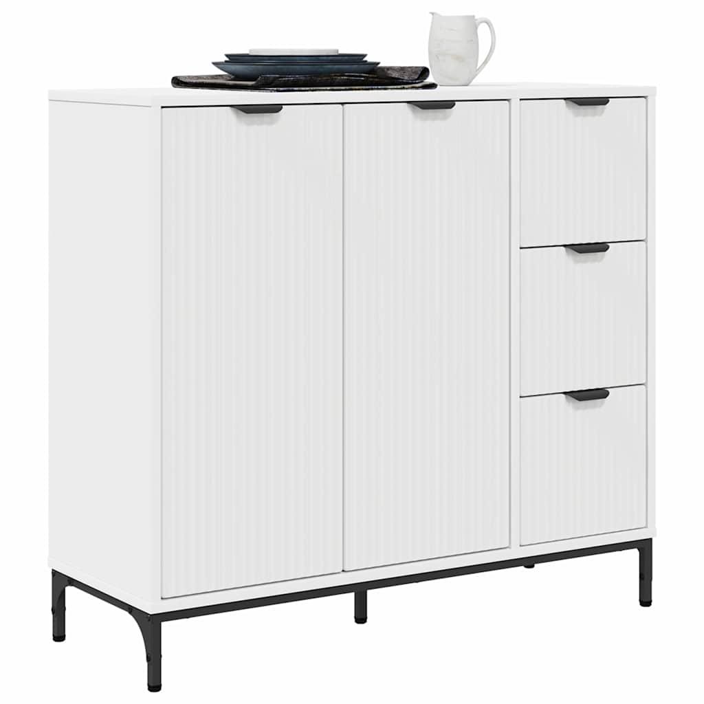 Buffet avec tiroir Blanc 89,5 x 33 x 82 cm Bois d'ingénierie - XIOS