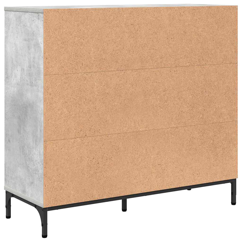 Buffet Gris béton 89,5 x 33 x 82 cm Bois d'ingénierie - XIOS
