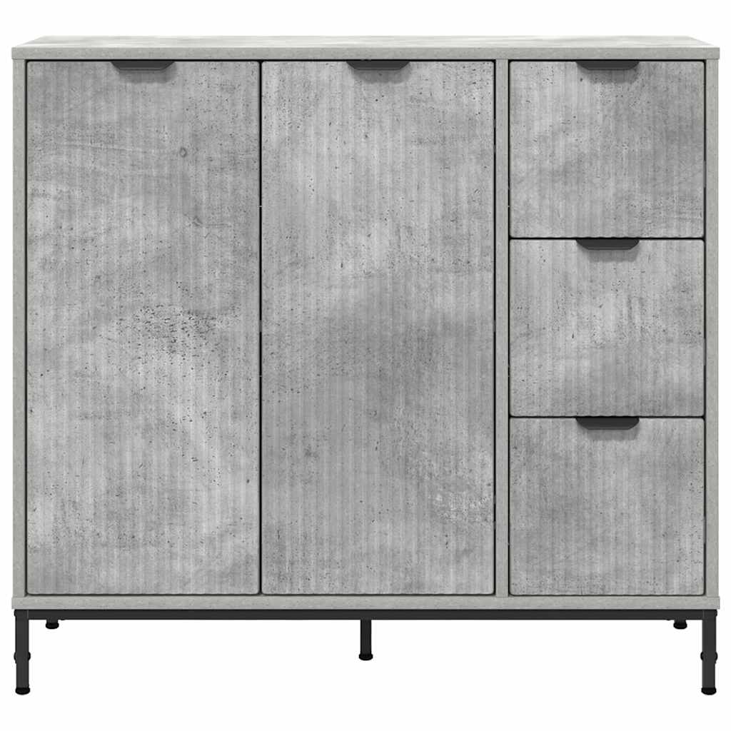Buffet Gris béton 89,5 x 33 x 82 cm Bois d'ingénierie - XIOS