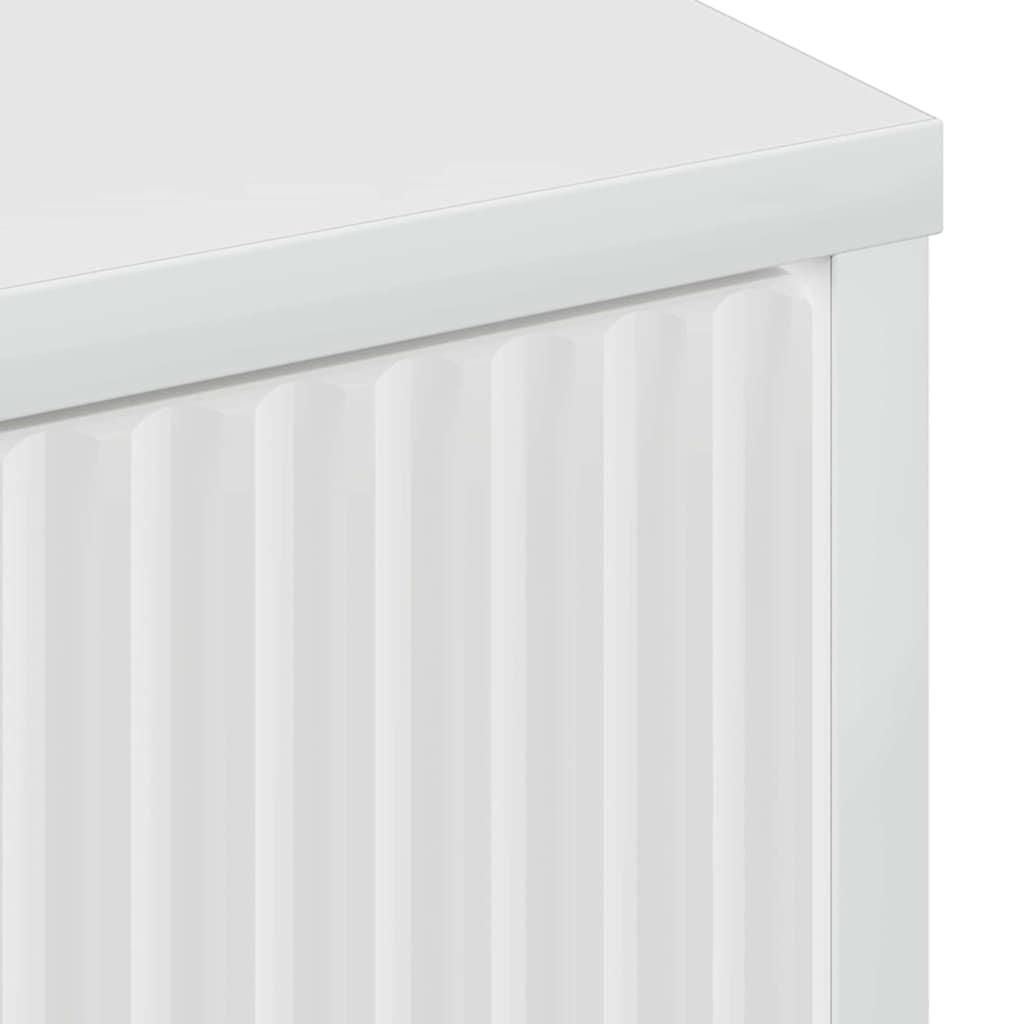 Buffet Blanc brillant 89,5 x 33 x 82 cm Bois d'ingénierie - XIOS