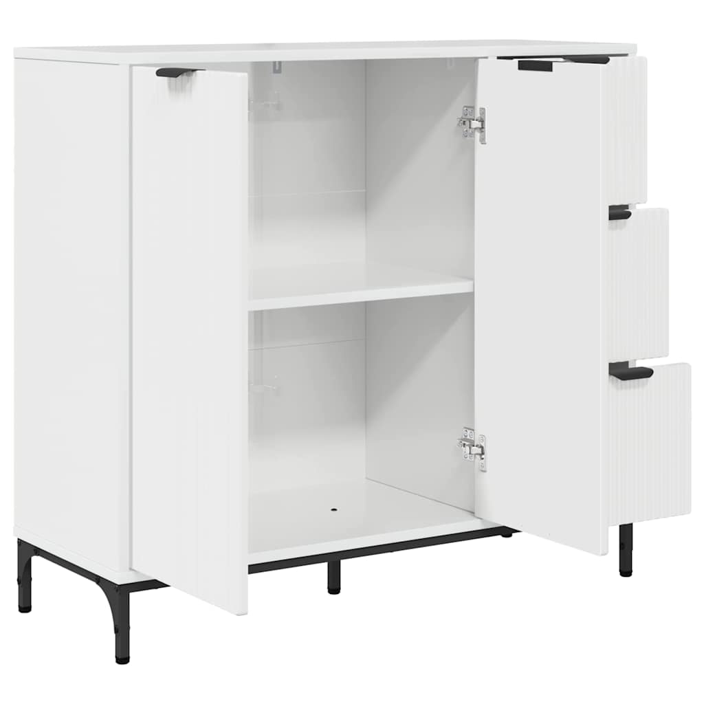 Buffet Blanc brillant 89,5 x 33 x 82 cm Bois d'ingénierie - XIOS