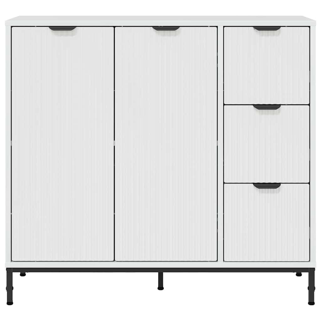 Buffet Blanc brillant 89,5 x 33 x 82 cm Bois d'ingénierie - XIOS