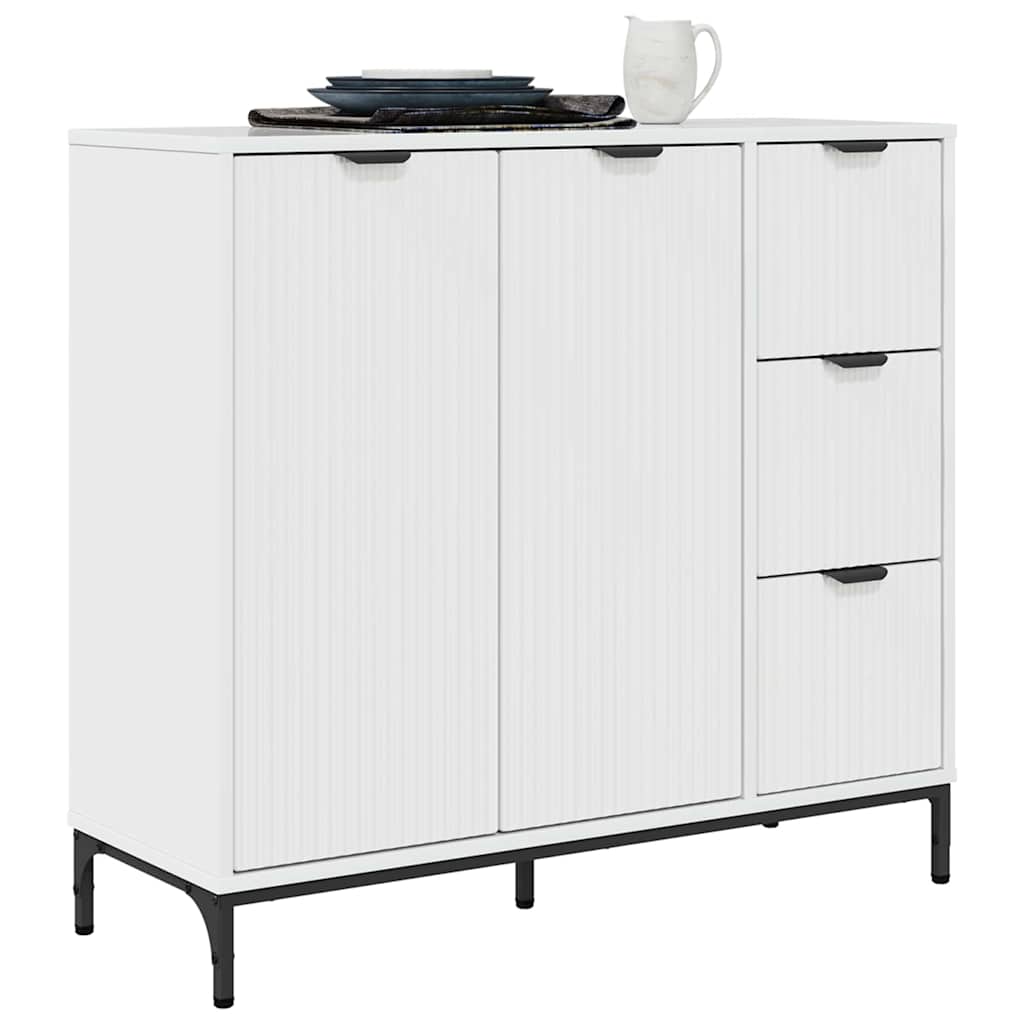 Buffet Blanc brillant 89,5 x 33 x 82 cm Bois d'ingénierie - XIOS