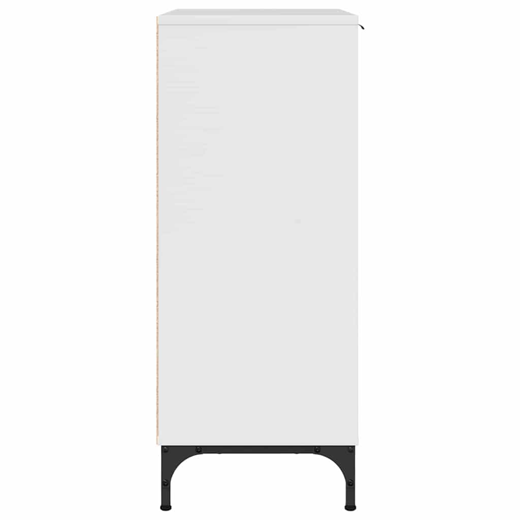 Buffet Blanc brillant 89,5 x 33 x 82 cm Bois d'ingénierie - XIOS