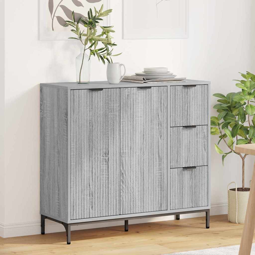 Buffet Sonoma gris 89,5 x 33 x 82 cm Bois d'ingénierie - XIOS