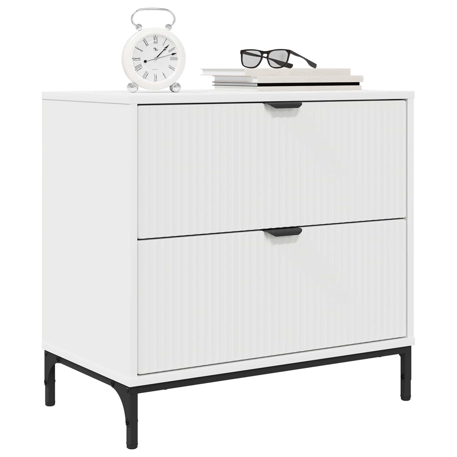 Table de chevet Blanc 63,5 x 36 x 61 cm Bois d'ingénierie - XIOS