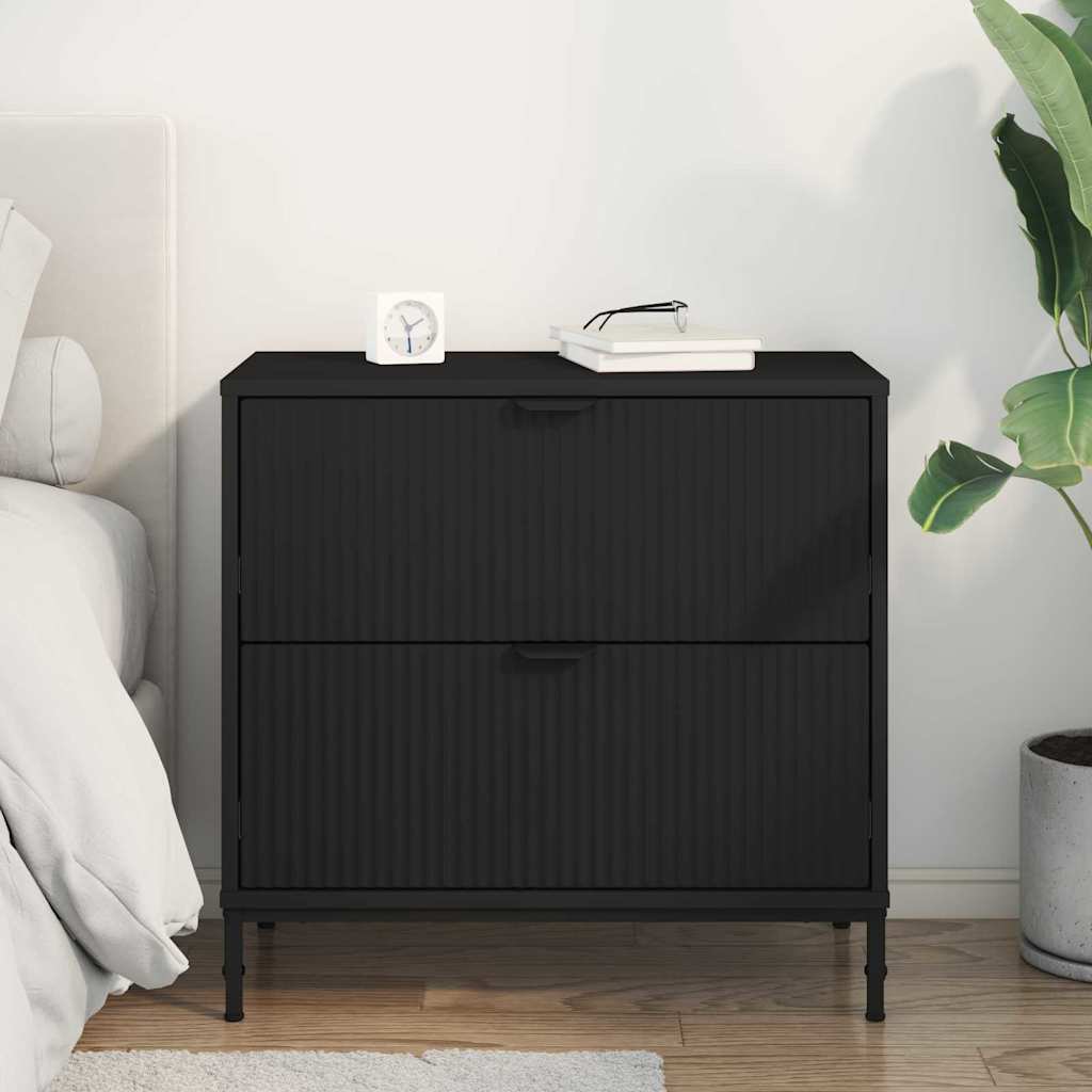 Table de chevet Noir 63,5 x 36 x 61 cm Bois d'ingénierie - XIOS