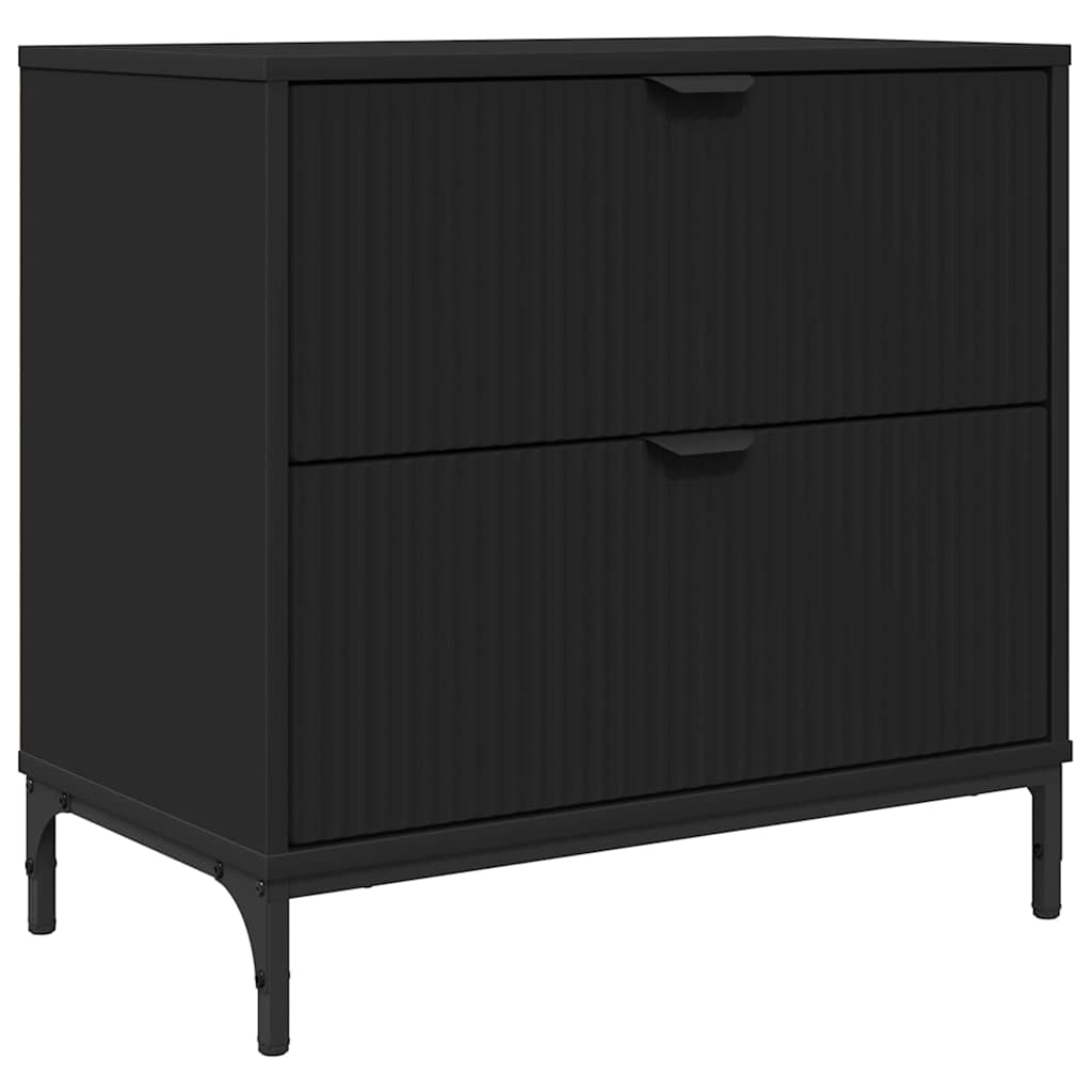 Table de chevet Noir 63,5 x 36 x 61 cm Bois d'ingénierie - XIOS
