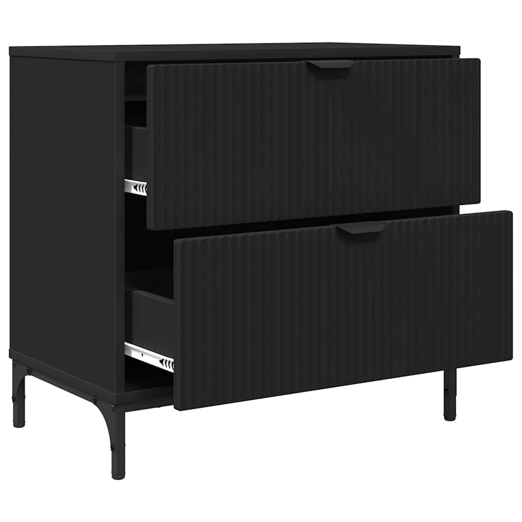 Table de chevet Noir 63,5 x 36 x 61 cm Bois d'ingénierie - XIOS