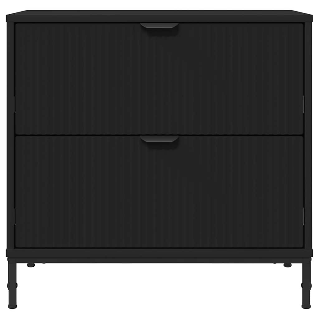 Table de chevet Noir 63,5 x 36 x 61 cm Bois d'ingénierie - XIOS