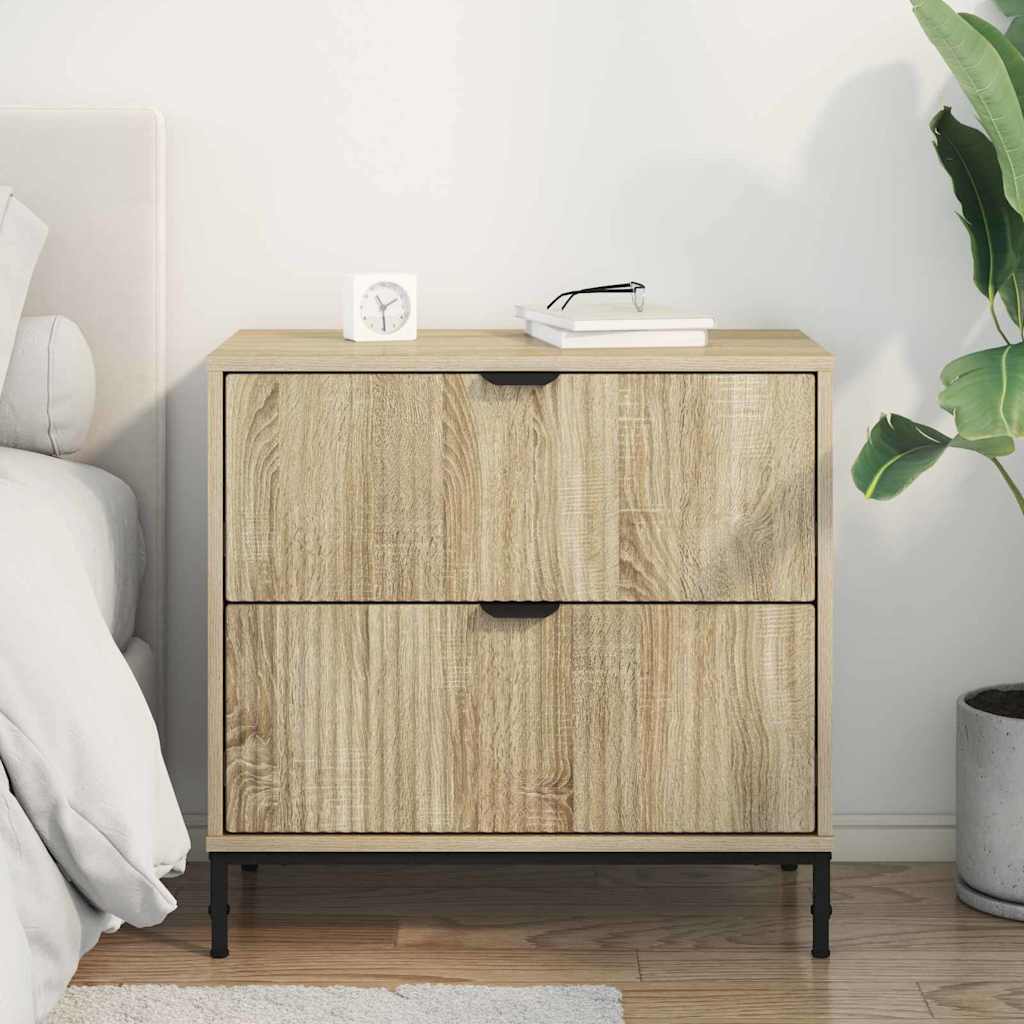 Table de chevet avec tiroir Chêne sonoma 63,5 x 36 x 61 cm - XIOS