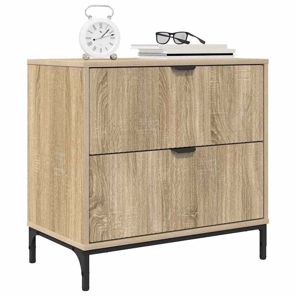 Table de chevet avec tiroir Chêne sonoma 63,5 x 36 x 61 cm - XIOS