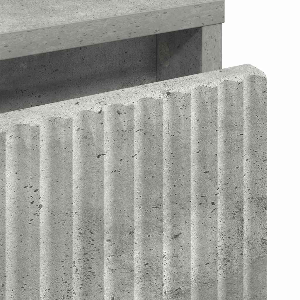 Table de chevet Gris béton 63,5 x 36 x 61 cm Bois d'ingénierie XIOS