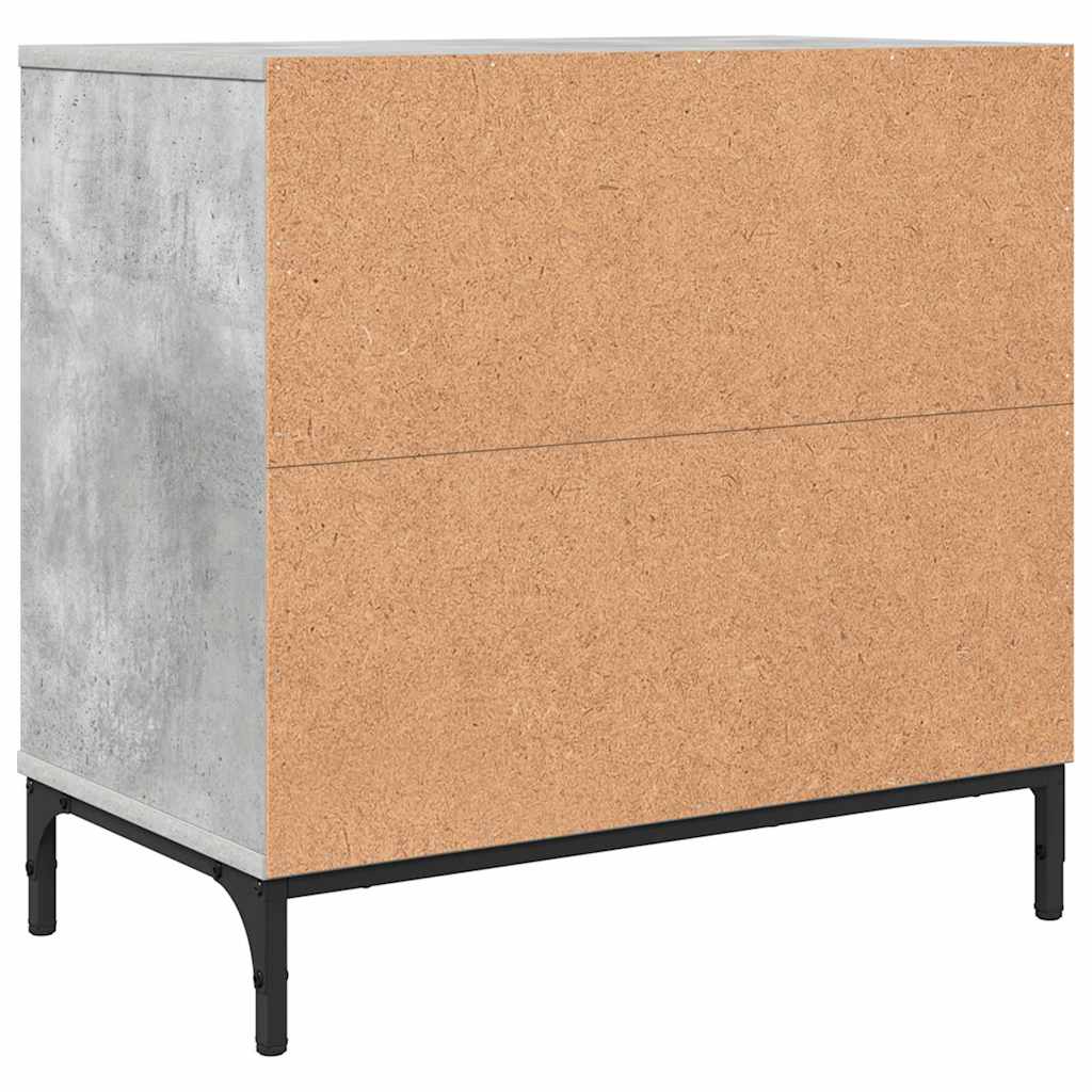 Table de chevet Gris béton 63,5 x 36 x 61 cm Bois d'ingénierie XIOS