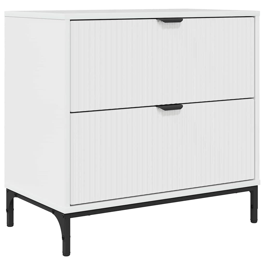 Table de chevet avec tiroir Blanc brillant 63,5 x 36 x 61 cm XIOS