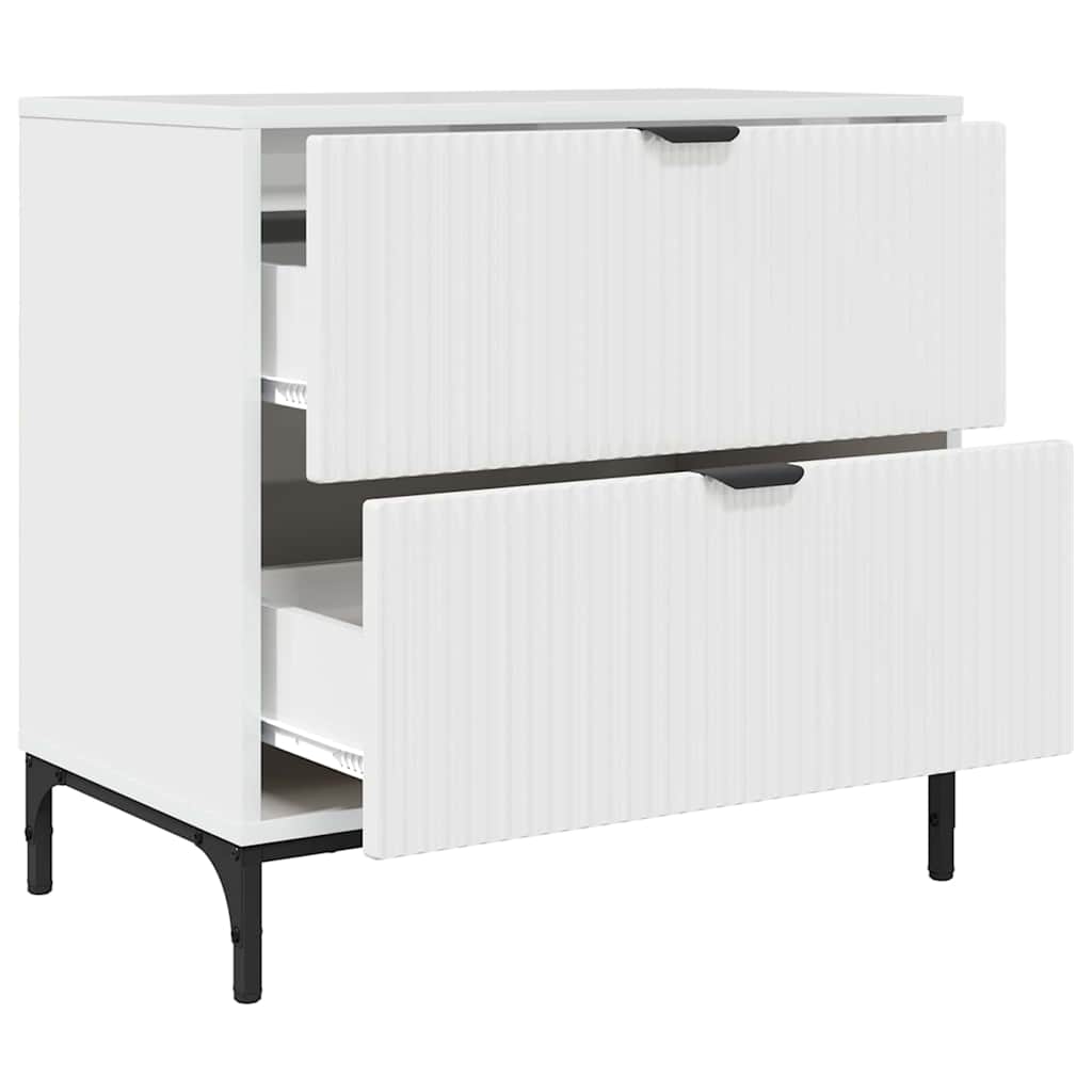 Table de chevet avec tiroir Blanc brillant 63,5 x 36 x 61 cm XIOS