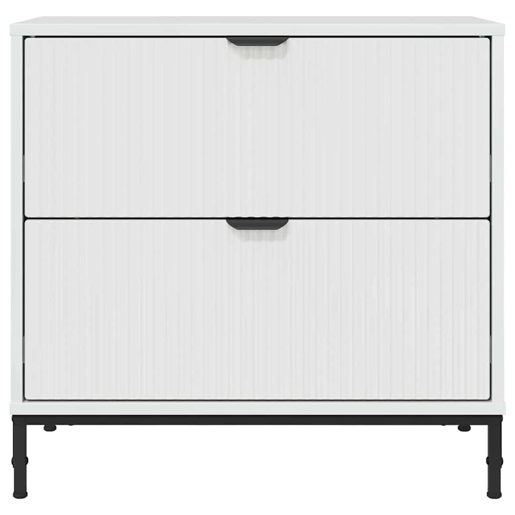 Table de chevet avec tiroir Blanc brillant 63,5 x 36 x 61 cm XIOS