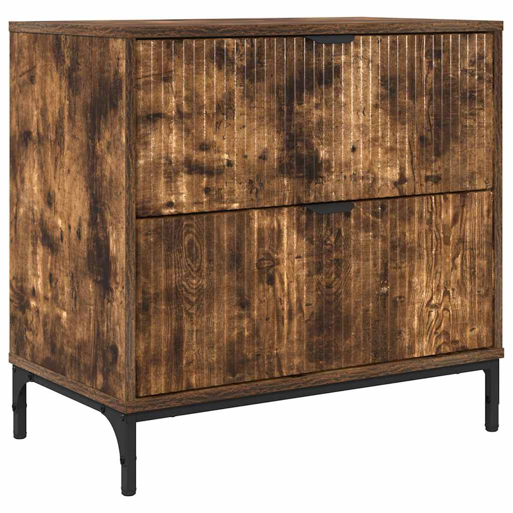 Table de chevet Chêne fumé 63,5 x 36 x 61 cm Bois d'ingénierie XIOS