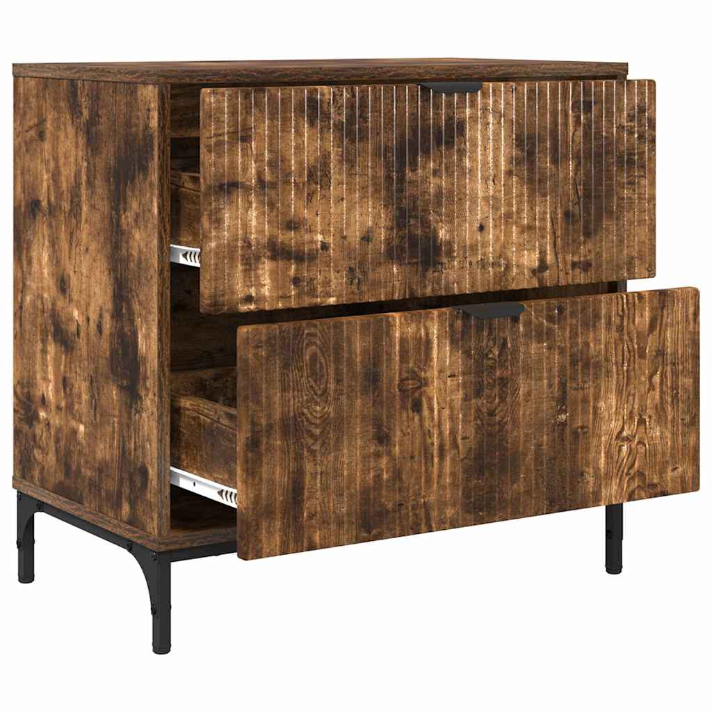 Table de chevet Chêne fumé 63,5 x 36 x 61 cm Bois d'ingénierie XIOS