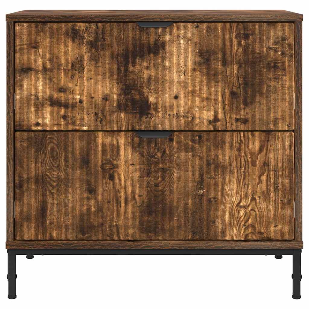 Table de chevet Chêne fumé 63,5 x 36 x 61 cm Bois d'ingénierie XIOS