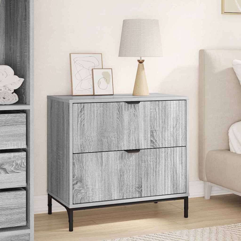 Table de chevet Sonoma gris 63,5 x 36 x 61 cm Bois d'ingénierie XIOS